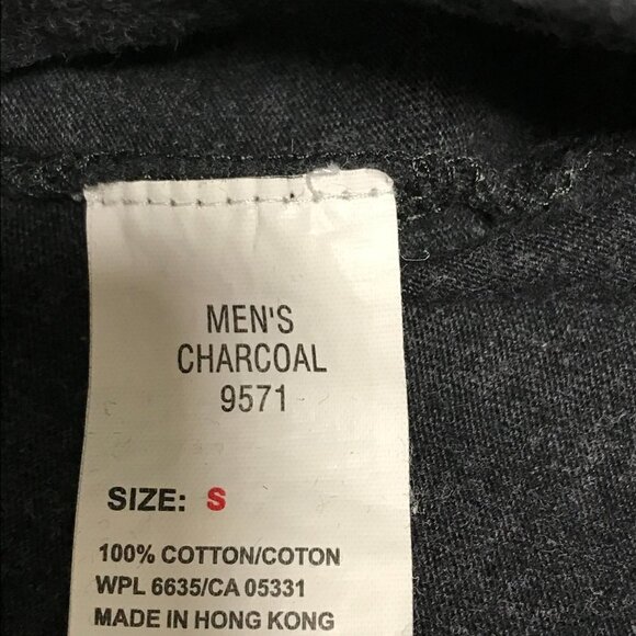 Woolrich Long Sleeve V Neck charcoal Grey Cotton shirt - Size Small - Picture 10 of 11